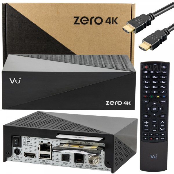 Vu+ ZERO 4K (1x Single DVB-S2X tuner) kompaktní ultra HD 4K satelitní přijímač